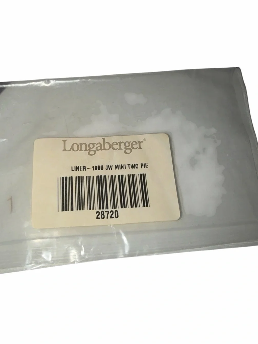 VINTAGE Longaberger JW Miniature Two-Pie Basket with Riser & Pie Plate - 1999